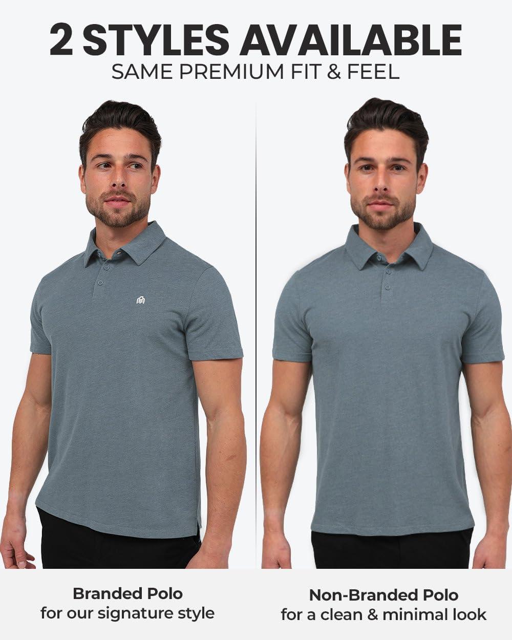 imageINTO THE AM Polo Shirts for Men Soft Cotton Slim Fit Short Sleeve Collared Shirt Men S 4XL Fitted PolosSingle a Nonbranded White