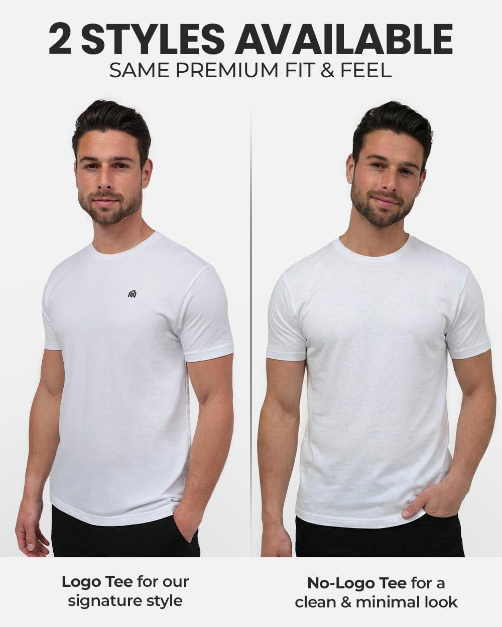 imageINTO THE AM Mens T Shirts Soft Cotton Blend Crew Neck Tee S 4XL Athletic Fit Plain Casual TShirt for MenIvory Heather