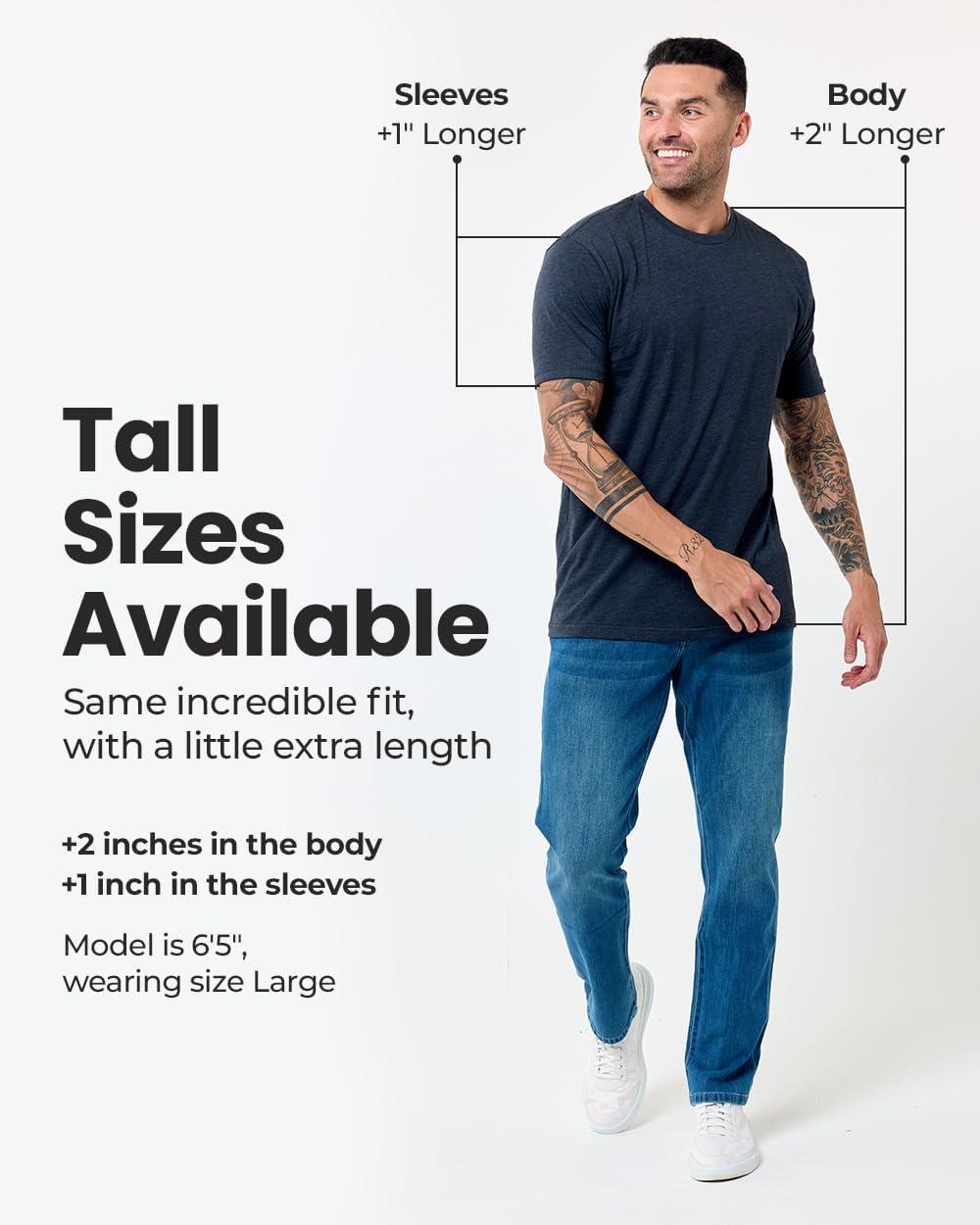 imageINTO THE AM Mens T Shirts Soft Cotton Blend Crew Neck Tee S 4XL Athletic Fit Plain Casual TShirt for MenIvory Heather