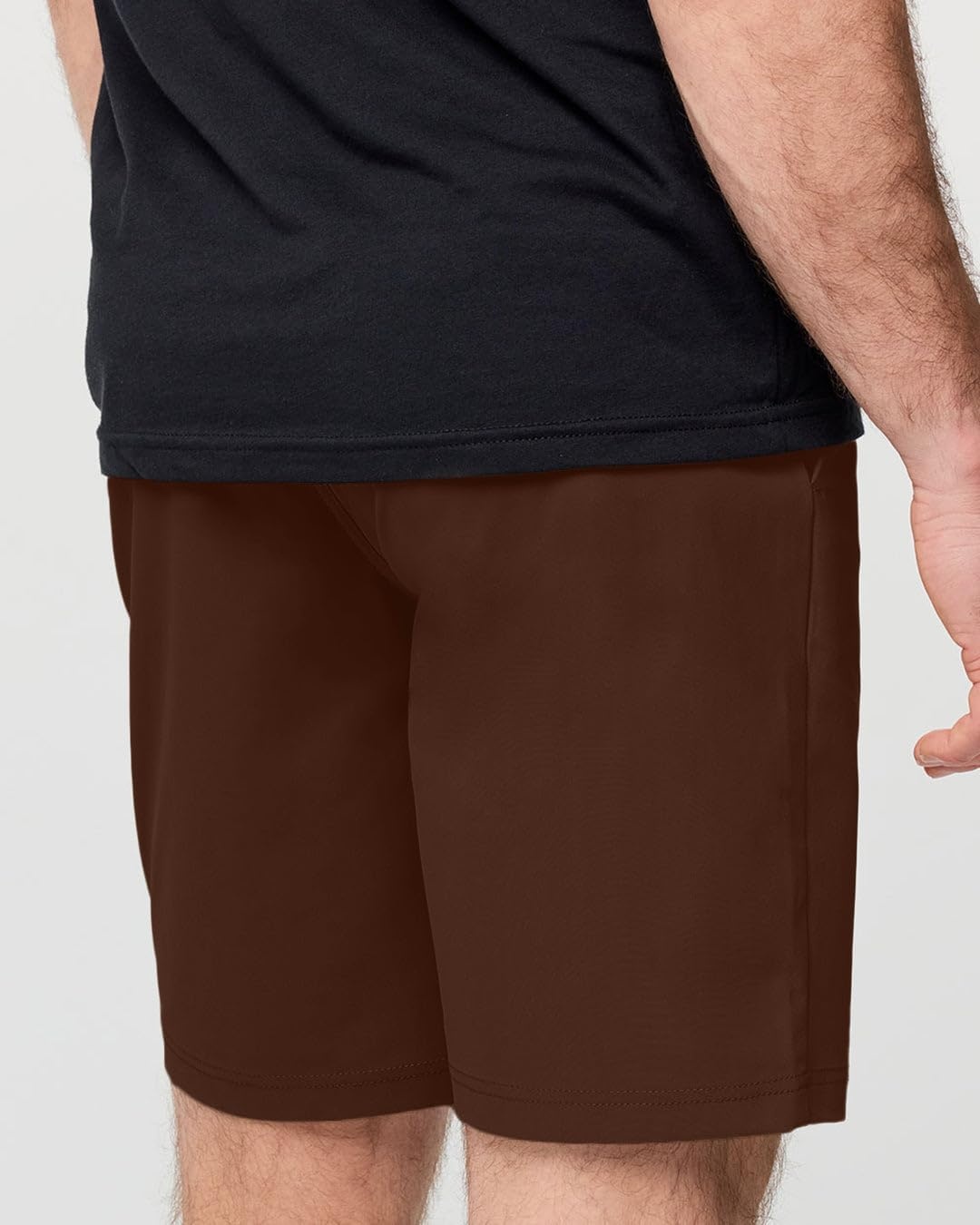 image:imageMens Shorts Stretch Chino Golf Casual Dress Flat Front 7 amp 9 Inch Lightweight 4way stretch chino shorts multipacks quick dry flat front polish for golf office amp weekendsBrownKhaki