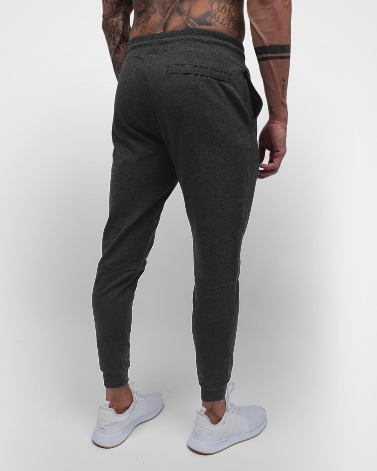 image:imageFleece Joggers for Men Soft Lounge Sweatpants Zip Pockets Tapered S4XLNonbranded Charcoal