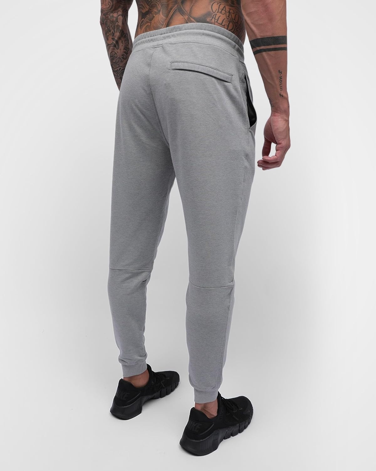 image:imageFleece Joggers for Men Soft Lounge Sweatpants Zip Pockets Tapered S4XLNonbranded Grey