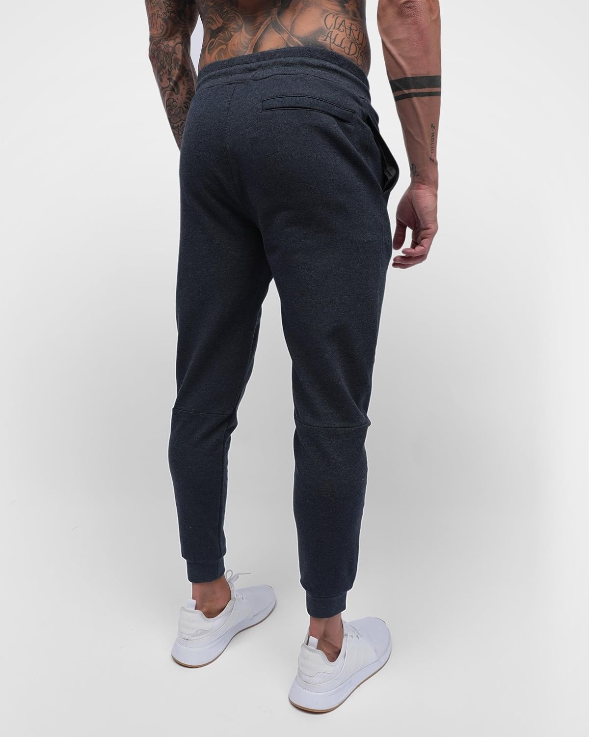 image:imageFleece Joggers for Men Soft Lounge Sweatpants Zip Pockets Tapered S4XLNonbranded Navy