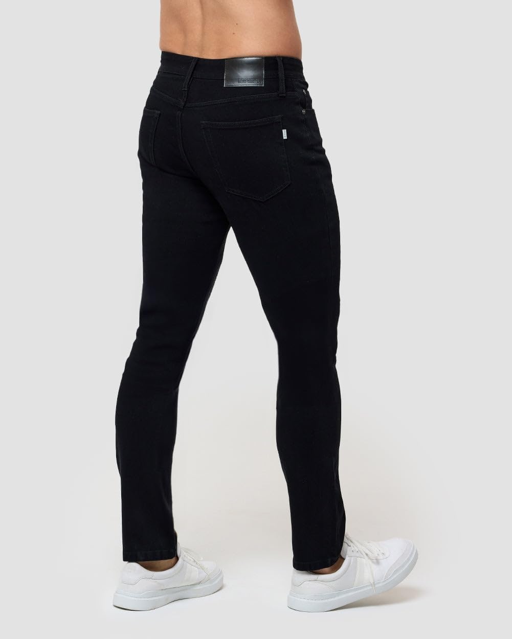 image:imageMens Jeans Stretch Denim Slim Fit Tapered Leg Ultra Soft ComfortBlack