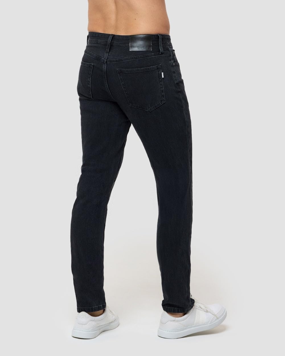 image:imageMens Jeans Stretch Denim Slim Fit Tapered Leg Ultra Soft ComfortDark Grey