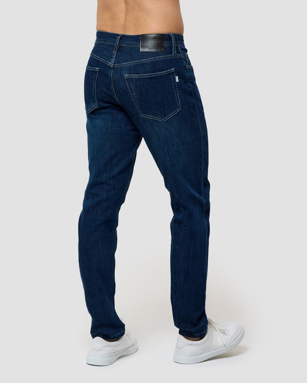 image:imageMens Jeans Stretch Denim Slim Fit Tapered Leg Ultra Soft ComfortDark Indigo