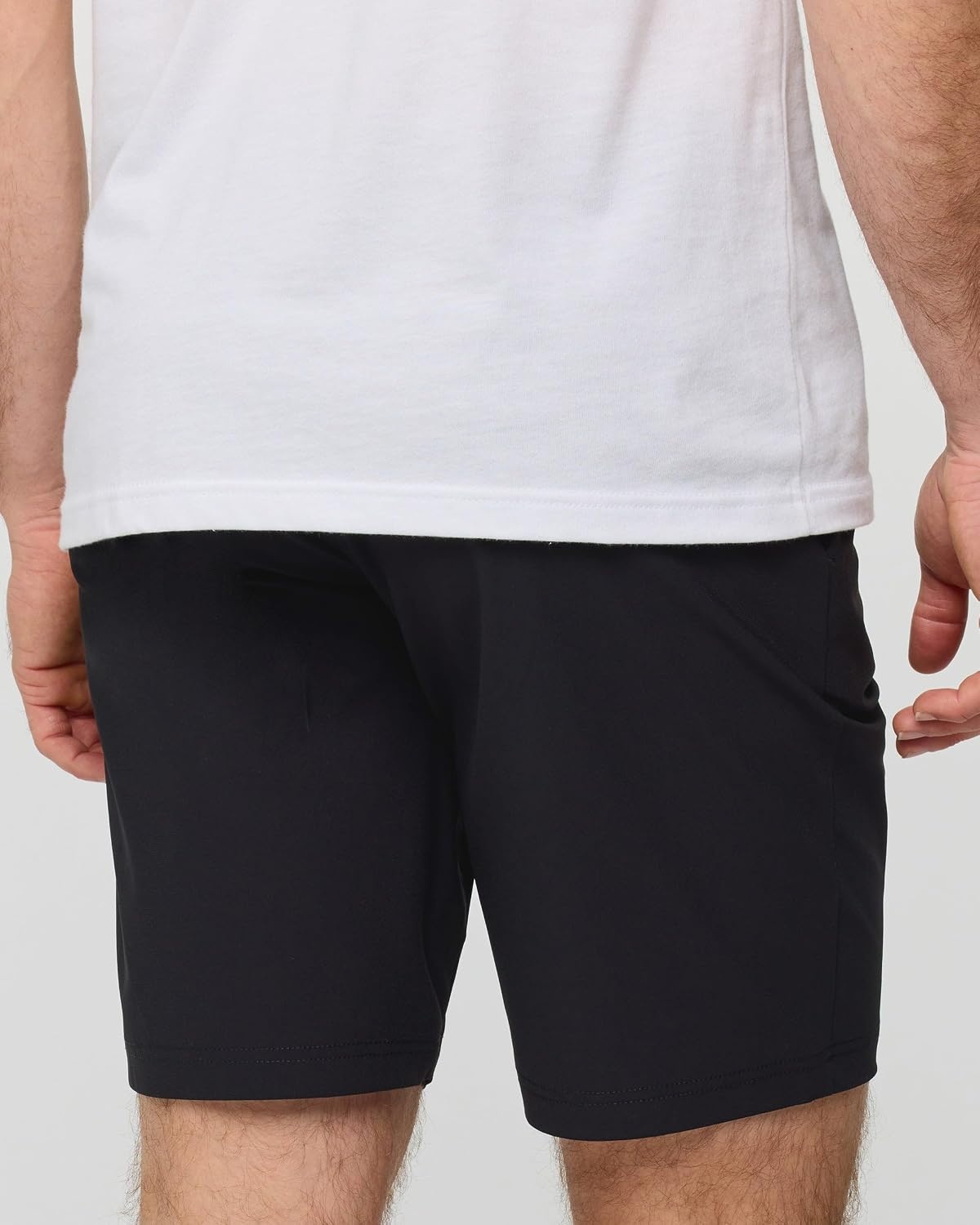 image:imageMens Shorts Stretch Chino Golf Casual Dress Flat Front 7 amp 9 InchBlack