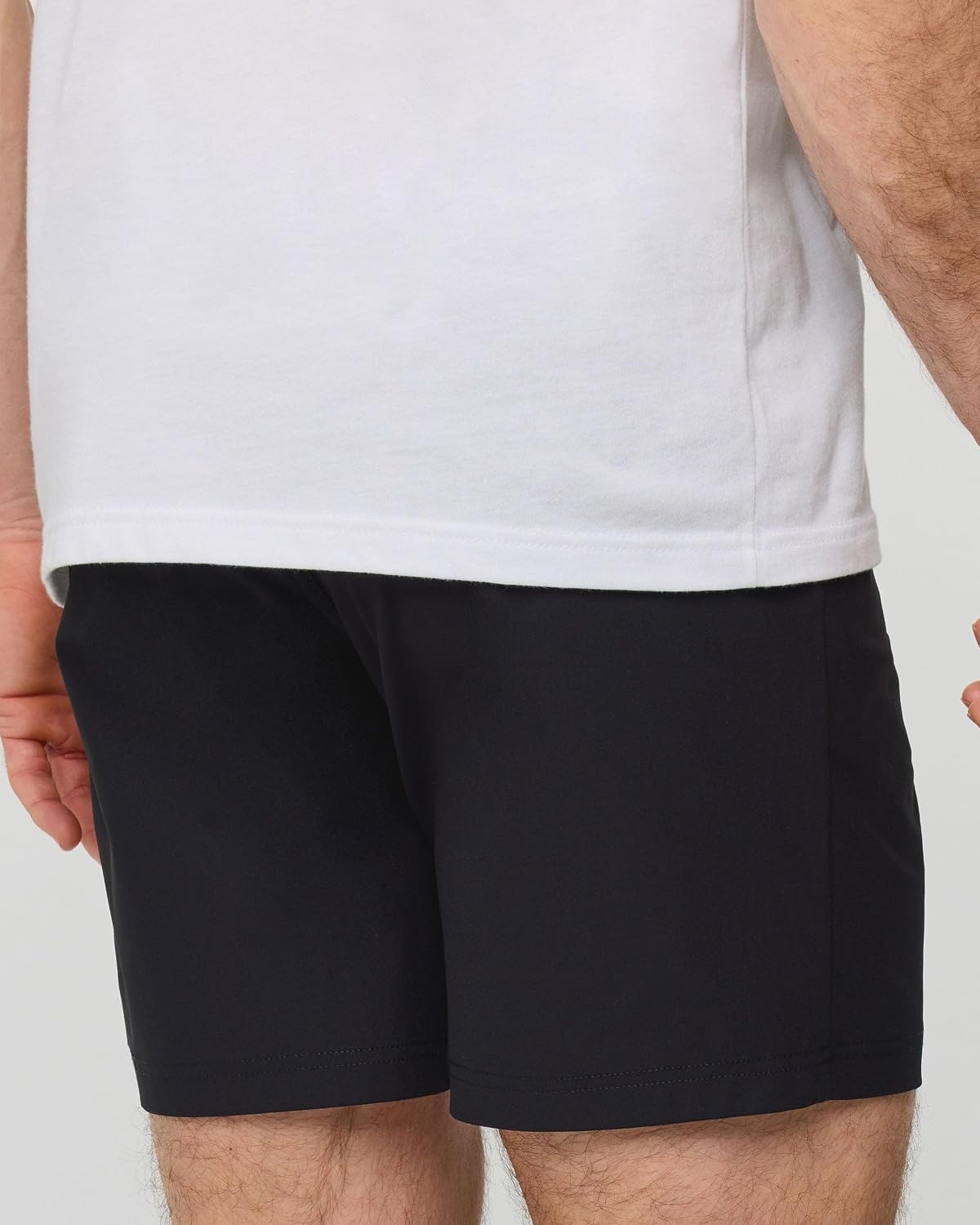 image:imageMens Shorts Stretch Chino Golf Casual Dress Flat Front 7 amp 9 InchBlack