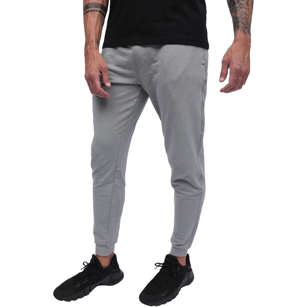 image:imageFleece Joggers for Men Soft Lounge Sweatpants Zip Pockets Tapered S4XLNonbranded Grey