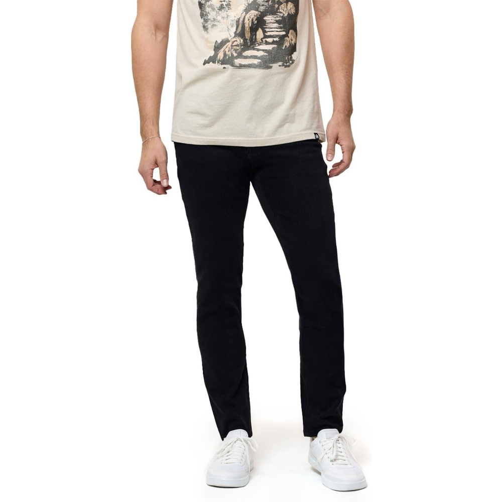 image:imageMens Jeans Stretch Denim Slim Fit Tapered Leg Ultra Soft ComfortBlack