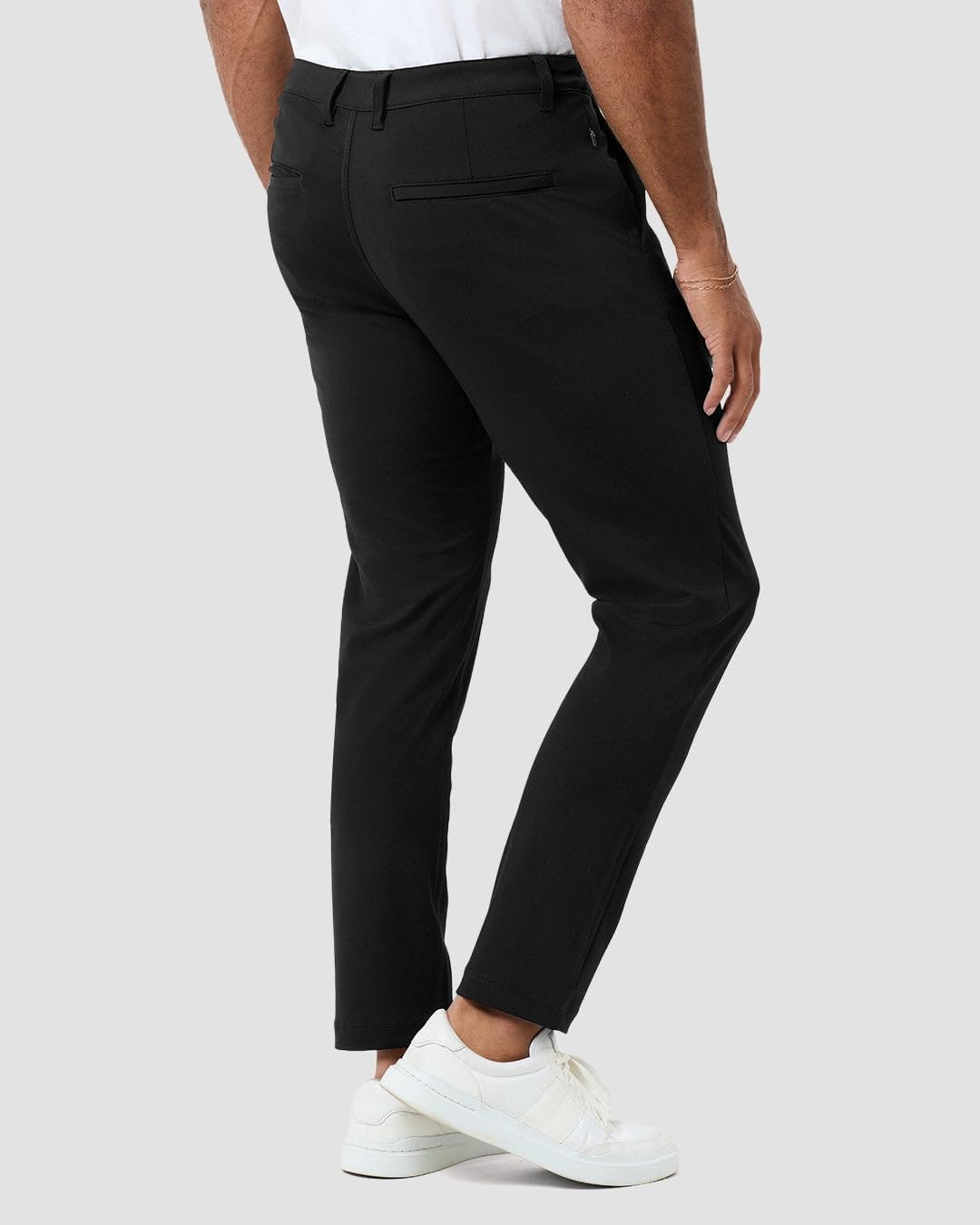 image:imageCasual Pants for Men Slim Fit Stretch Chino Tech Travel Pants TaperedBlack