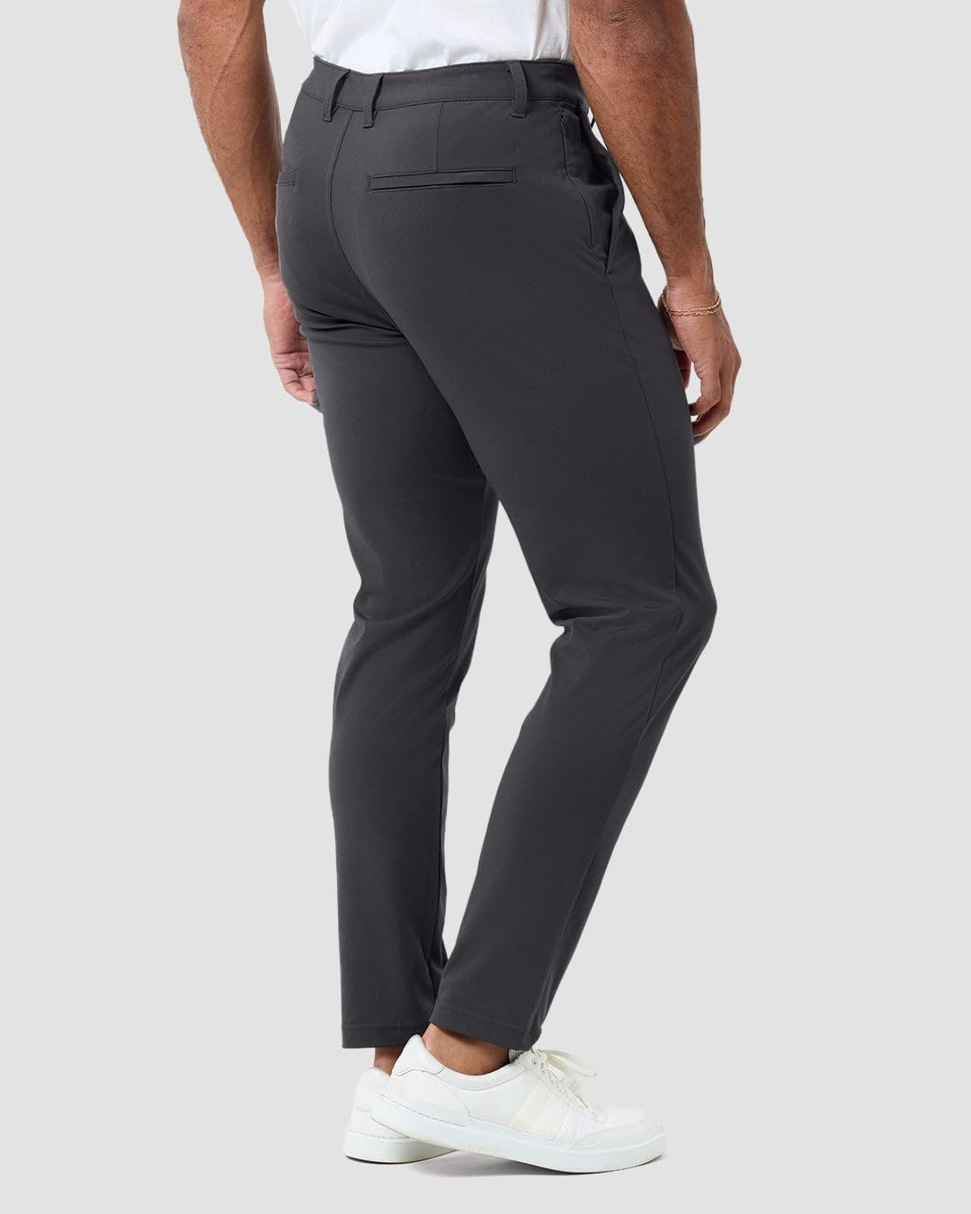 image:imageCasual Pants for Men Slim Fit Stretch Chino Tech Travel Pants TaperedCharcoal