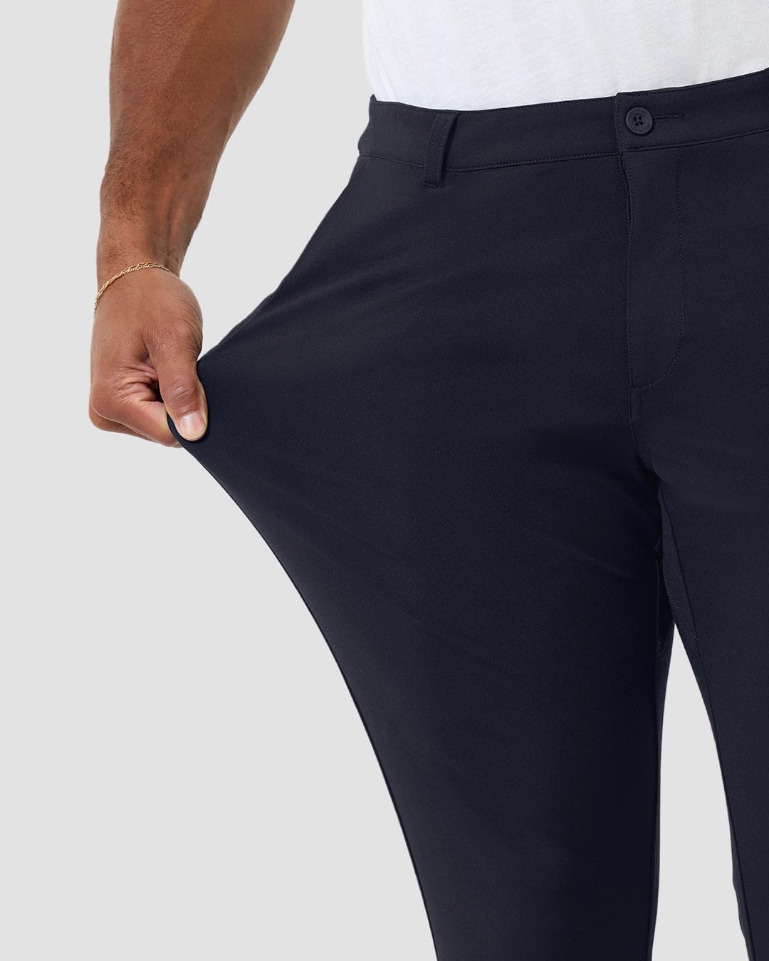 image:imageCasual Pants for Men Slim Fit Stretch Chino Tech Travel Pants TaperedMidnight Navy