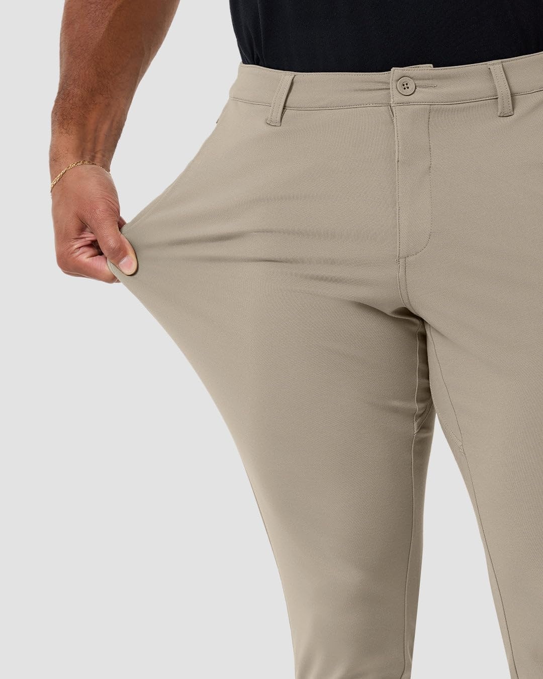 image:imageCasual Pants for Men Slim Fit Stretch Chino Tech Travel Pants TaperedTaupe