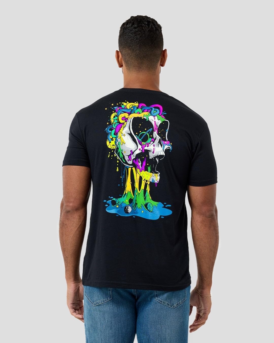 image:imageGraphic Tees for Men Cool Art Short Sleeve TShirts Soft Slim Fit S4XLBrain Invader II