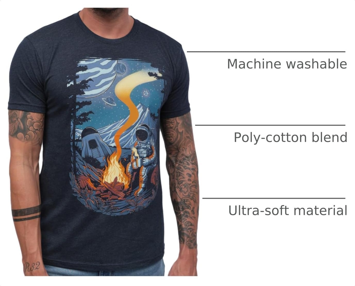 image:imageGraphic Tees for Men Cool Art Short Sleeve TShirts Soft Slim Fit S4XLCosmic Camp
