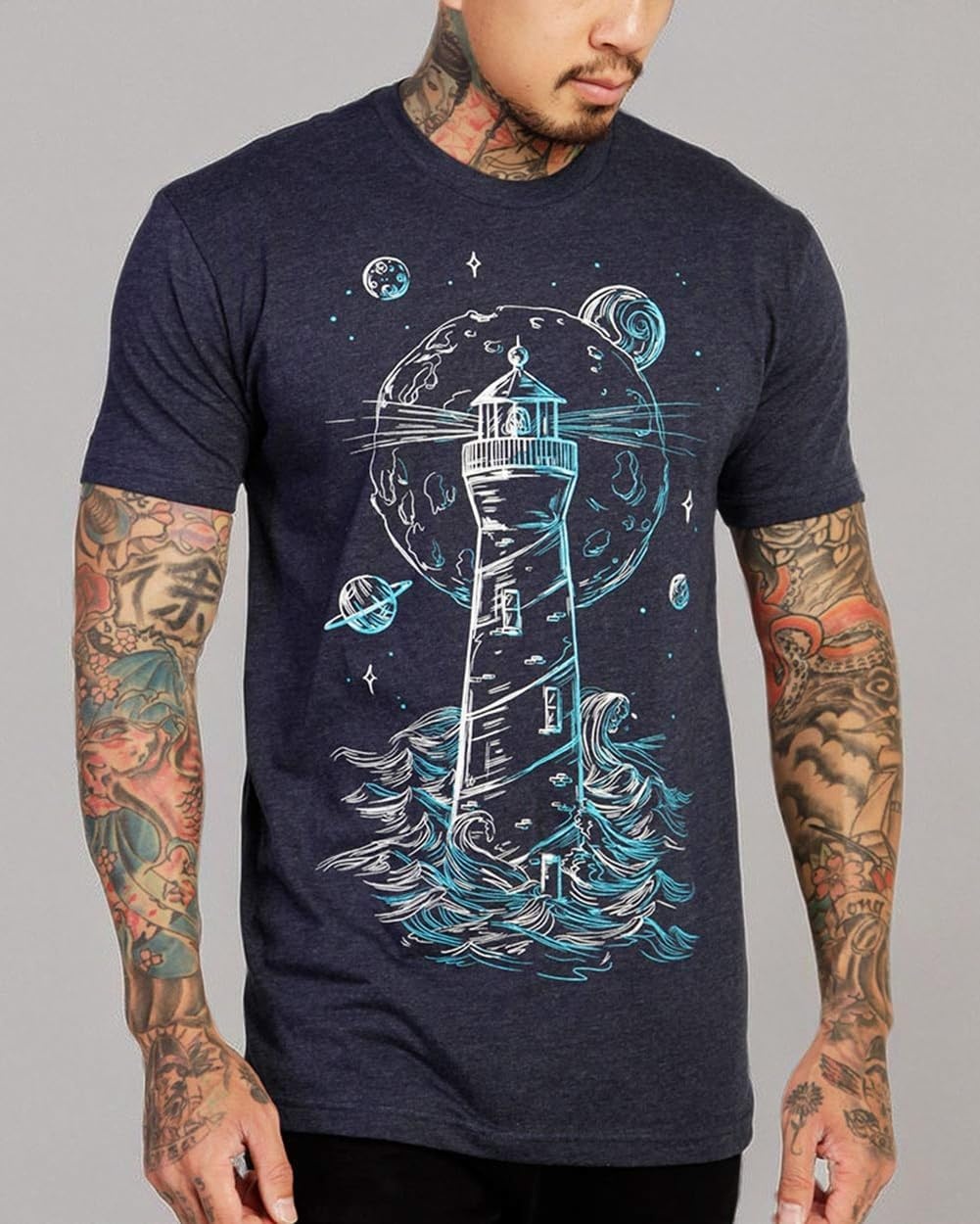 image:imageGraphic Tees for Men Cool Art Short Sleeve TShirts Soft Slim Fit S4XLLook Out