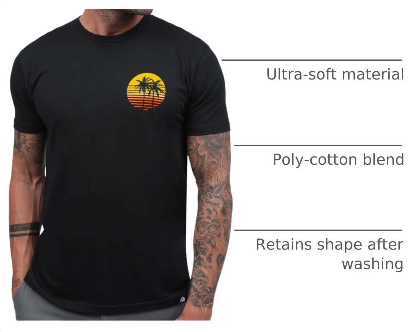 image:imageGraphic Tees for Men Cool Art Short Sleeve TShirts Soft Slim Fit S4XLMeta Beach II