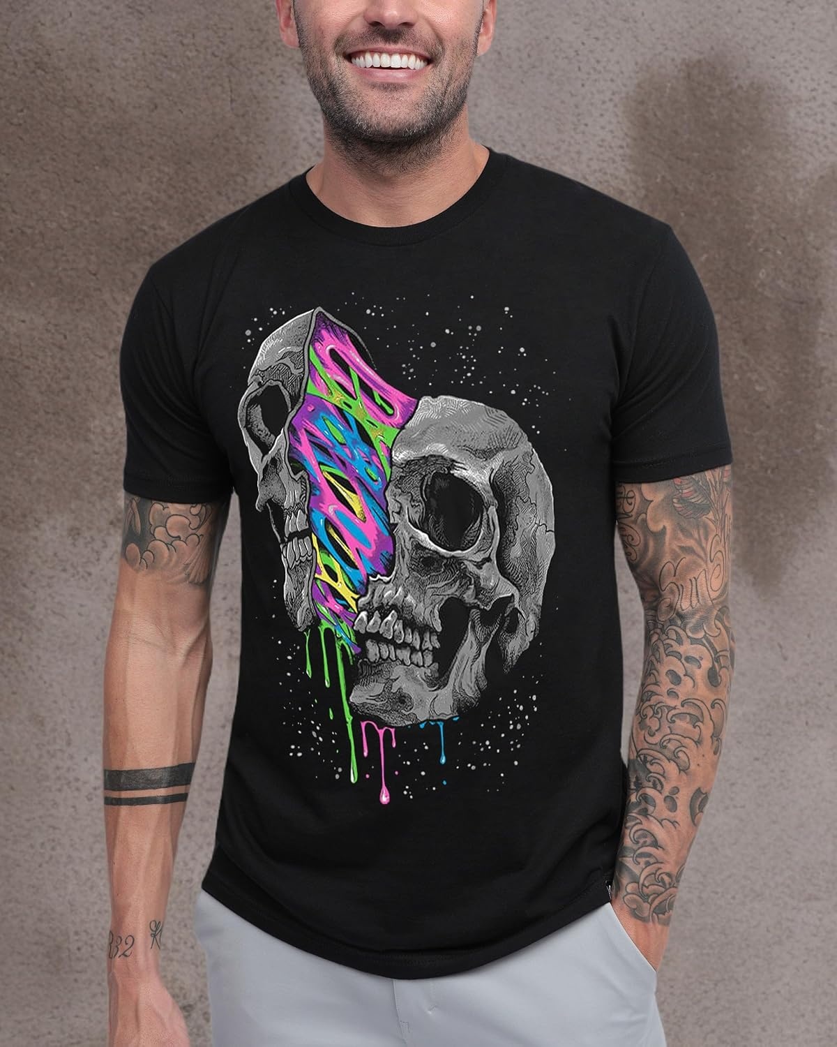 image:imageGraphic Tees for Men Cool Art Short Sleeve TShirts Soft Slim Fit S4XLNeon Divide