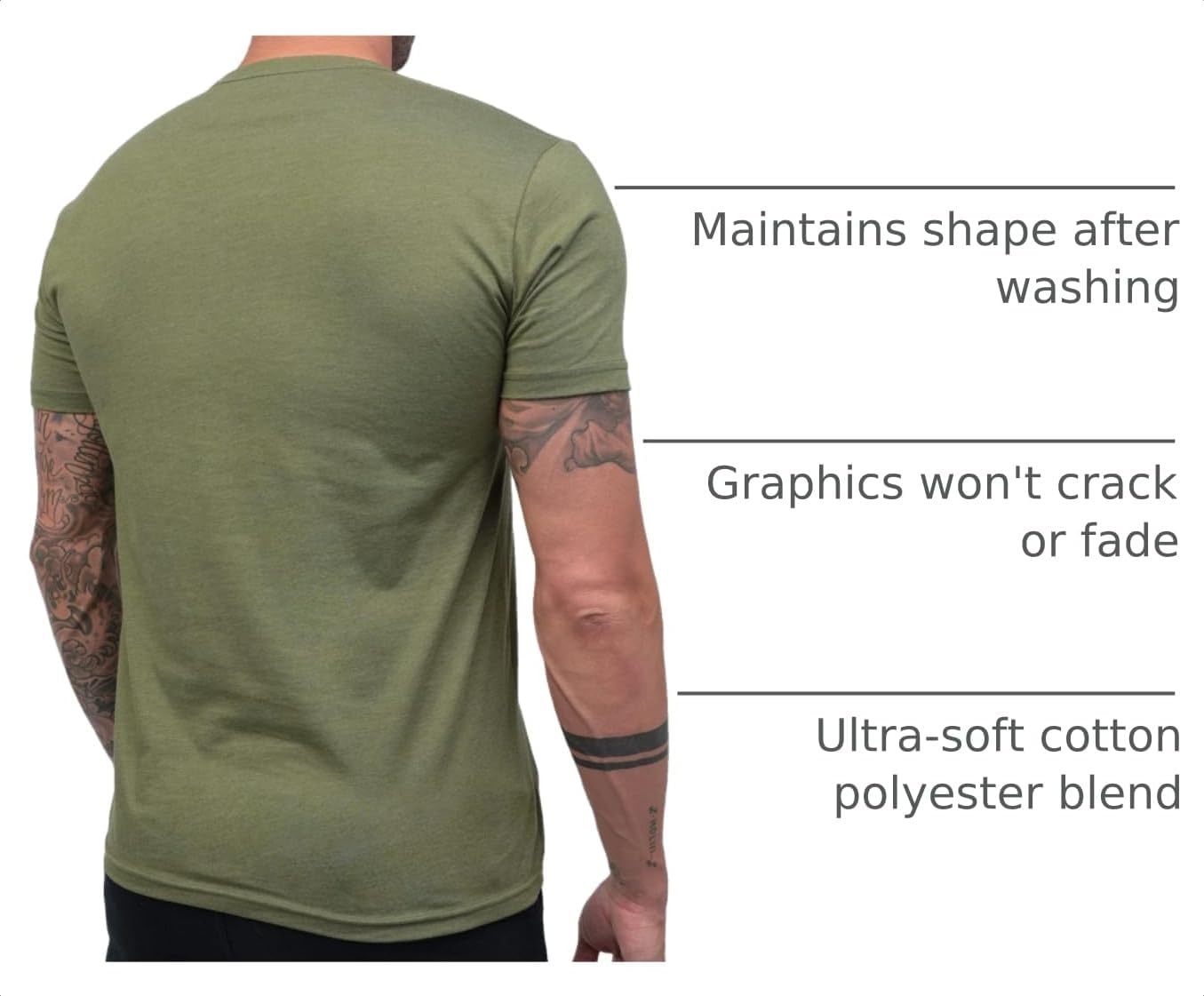 image:imageGraphic Tees for Men Cool Art Short Sleeve TShirts Soft Slim Fit S4XLOverseer Olive Green
