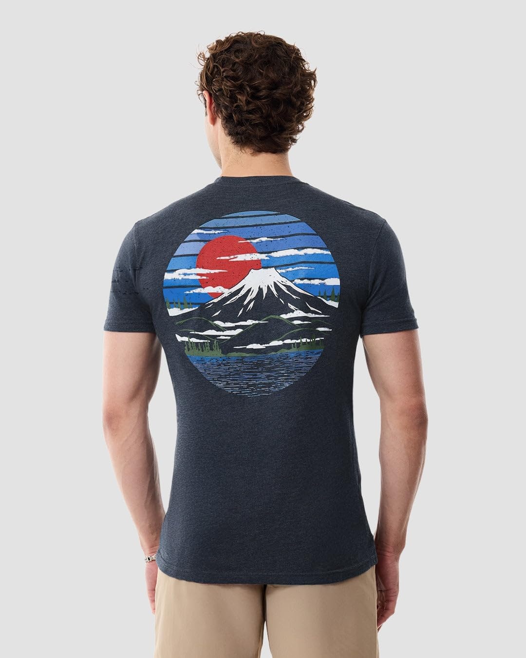 image:imageGraphic Tees for Men Cool Art Short Sleeve TShirts Soft Slim Fit S4XLQuiet Horizon