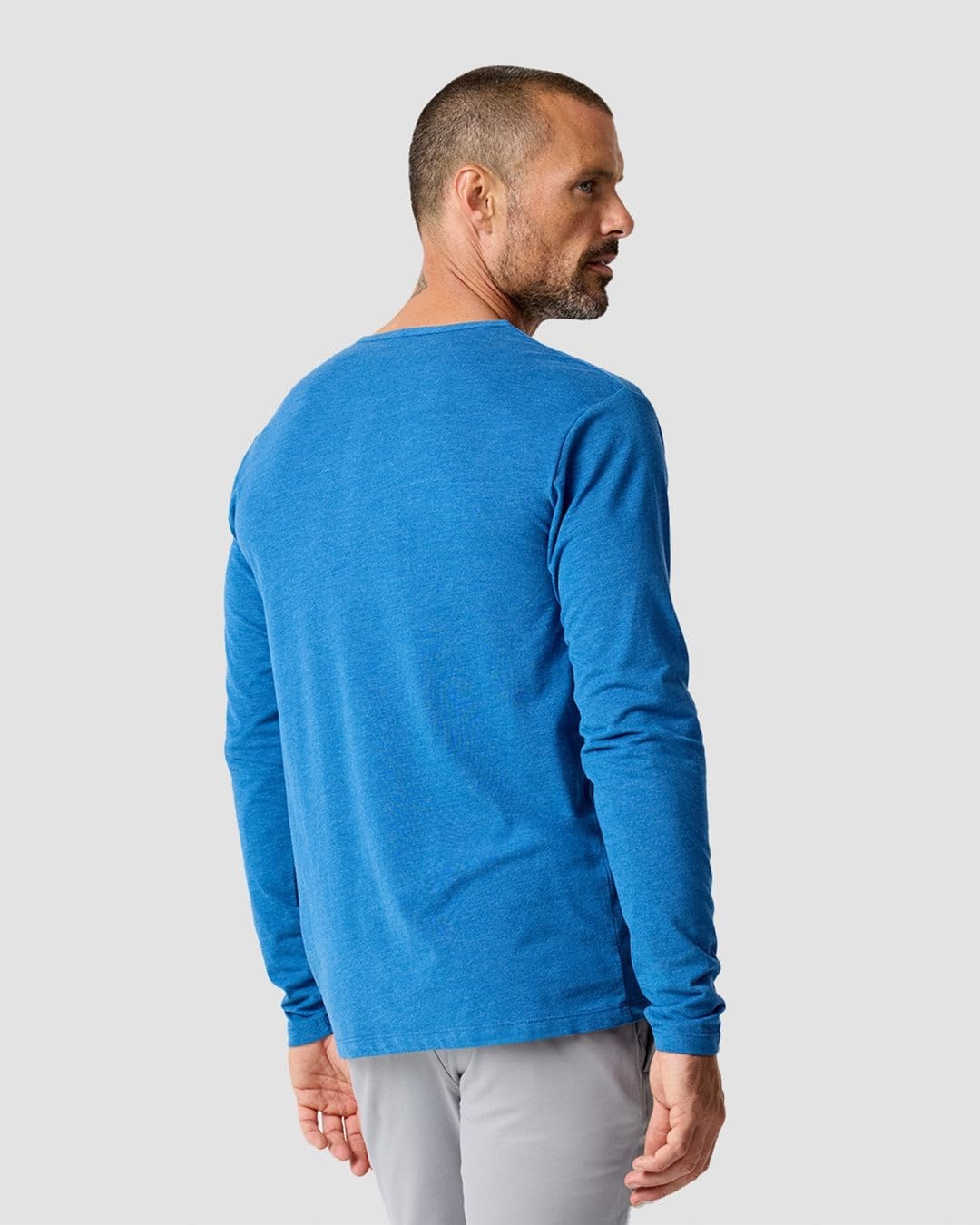 image:imageHenley Shirts for Men Long Sleeve Casual 3 Button Soft Cotton S4XLCool Blue Nologo