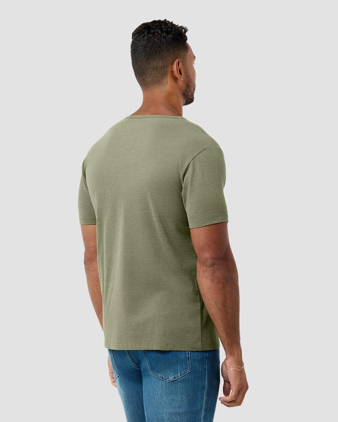 image:imageHenley Shirts for Men Short Sleeve Casual Fitted 3 Button Crew S4XLOlive Green Logo