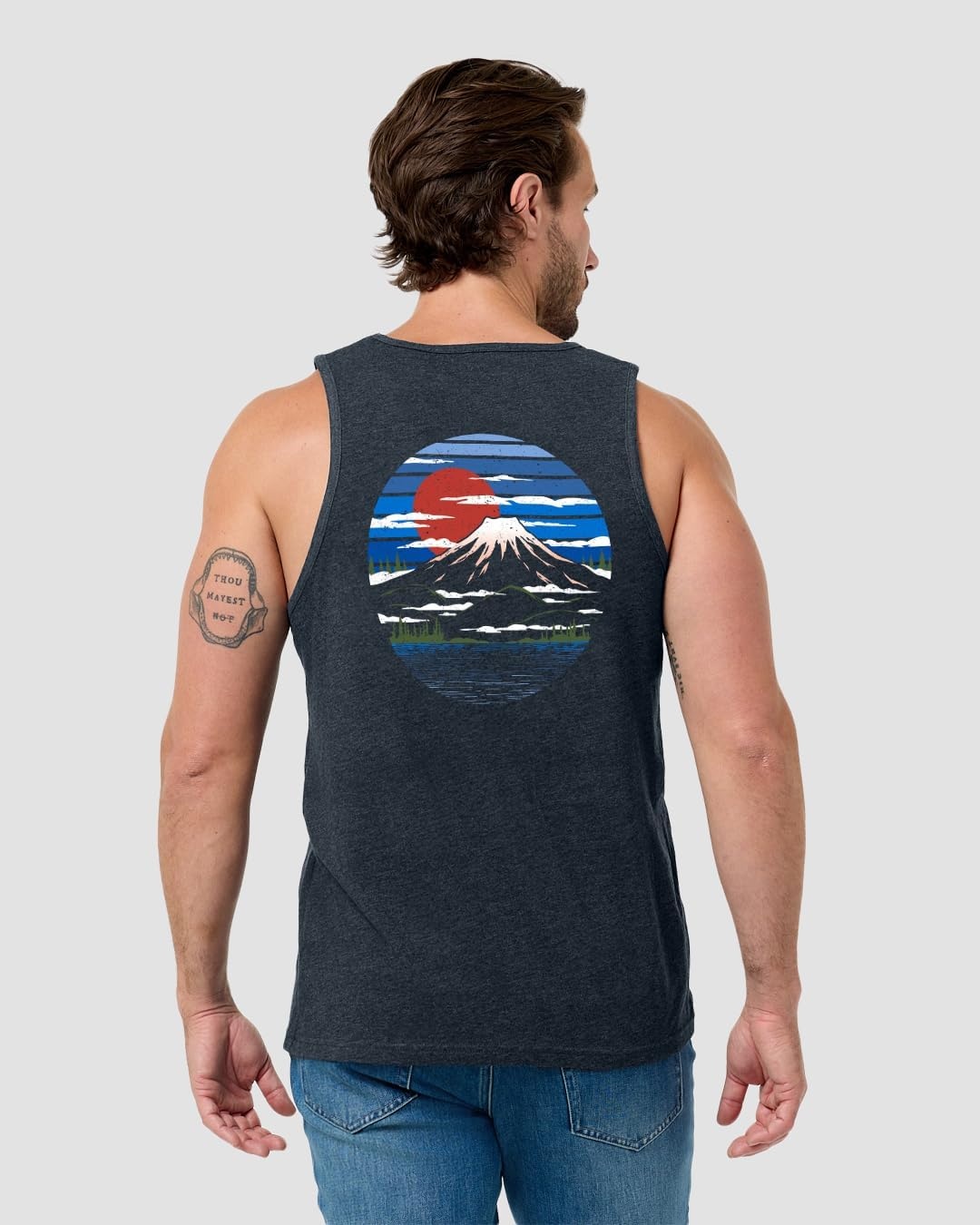 image:imageINTO THE AM Graphic Tank Tops for Men Cool Summer Beach Muscle Tanks S2XLQuiet Horizon