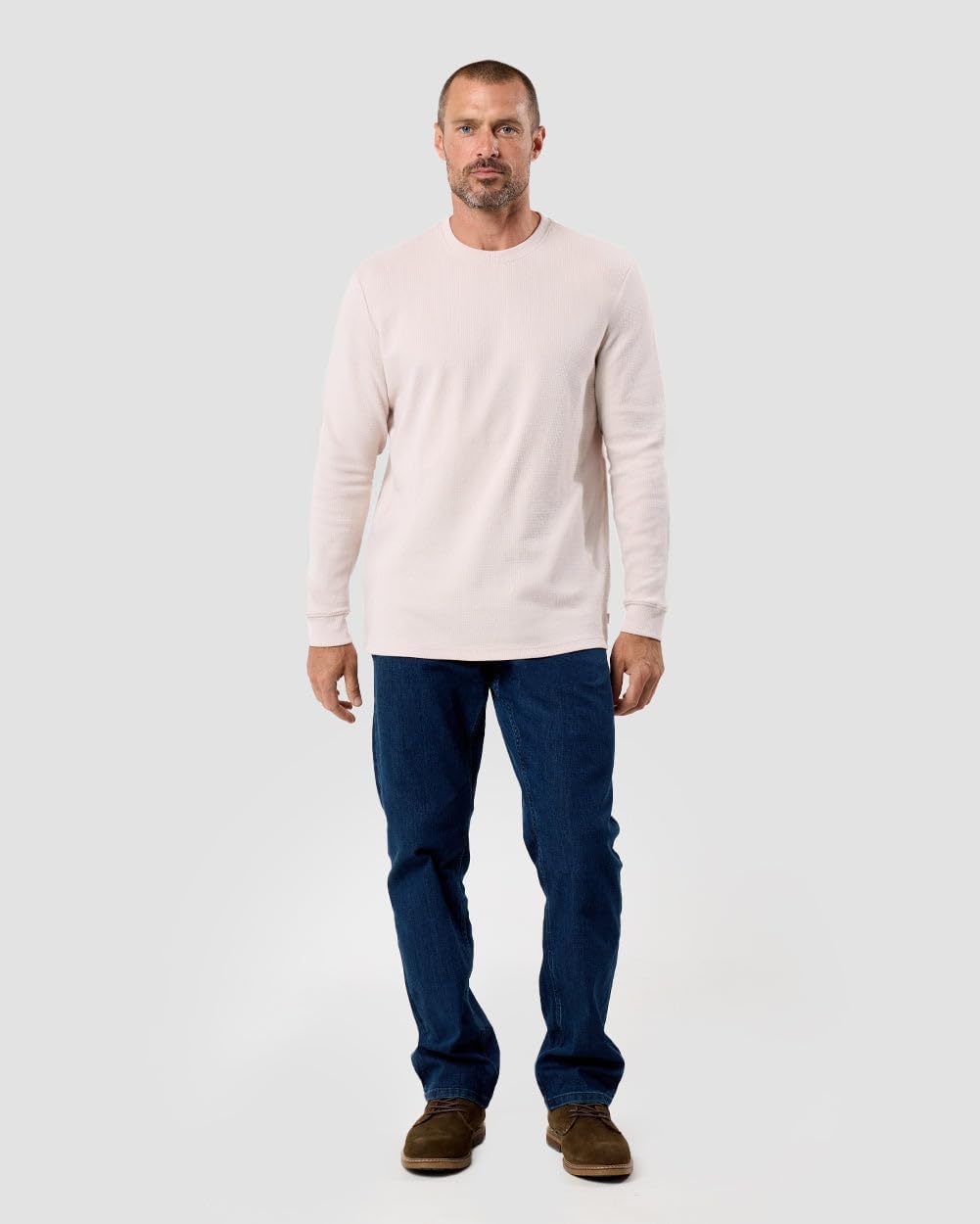 image:imageLong Sleeve Waffle Knit Crew by INTO THE AMBeige