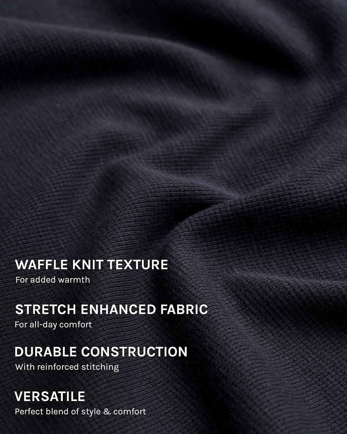 image:imageLong Sleeve Waffle Knit Crew by INTO THE AMBlack