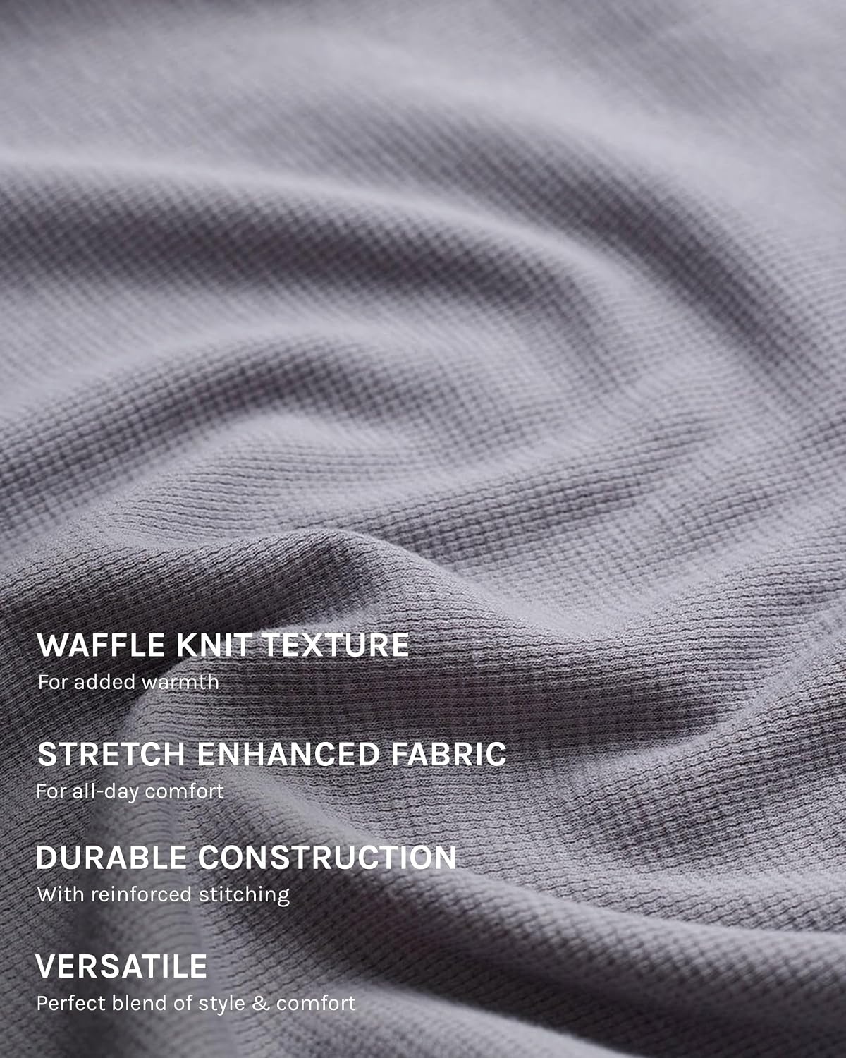 image:imageLong Sleeve Waffle Knit Crew by INTO THE AMGrey