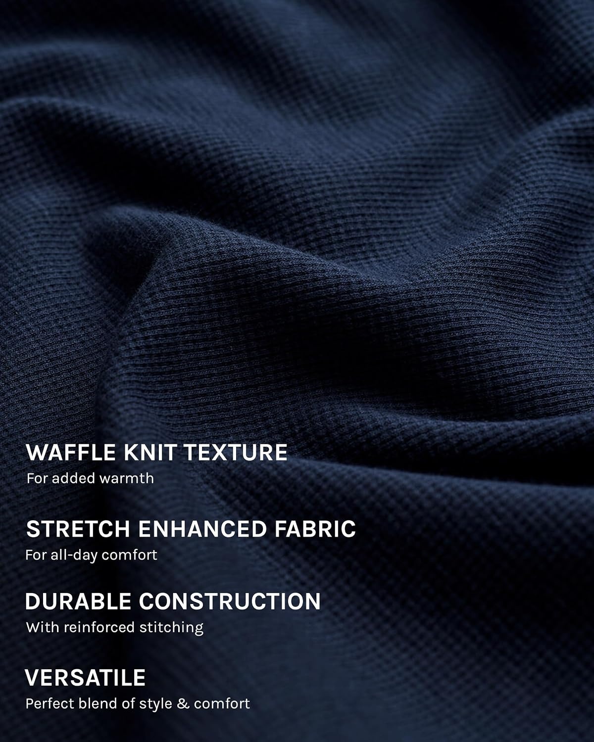 image:imageLong Sleeve Waffle Knit Crew by INTO THE AMNavy