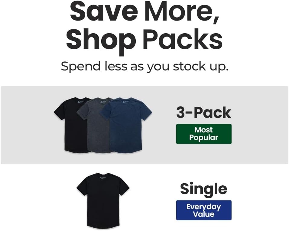image:imageMens Curved Hem T Shirts Drop Cut Modern Fit Soft Cotton Casual S4XLNavy