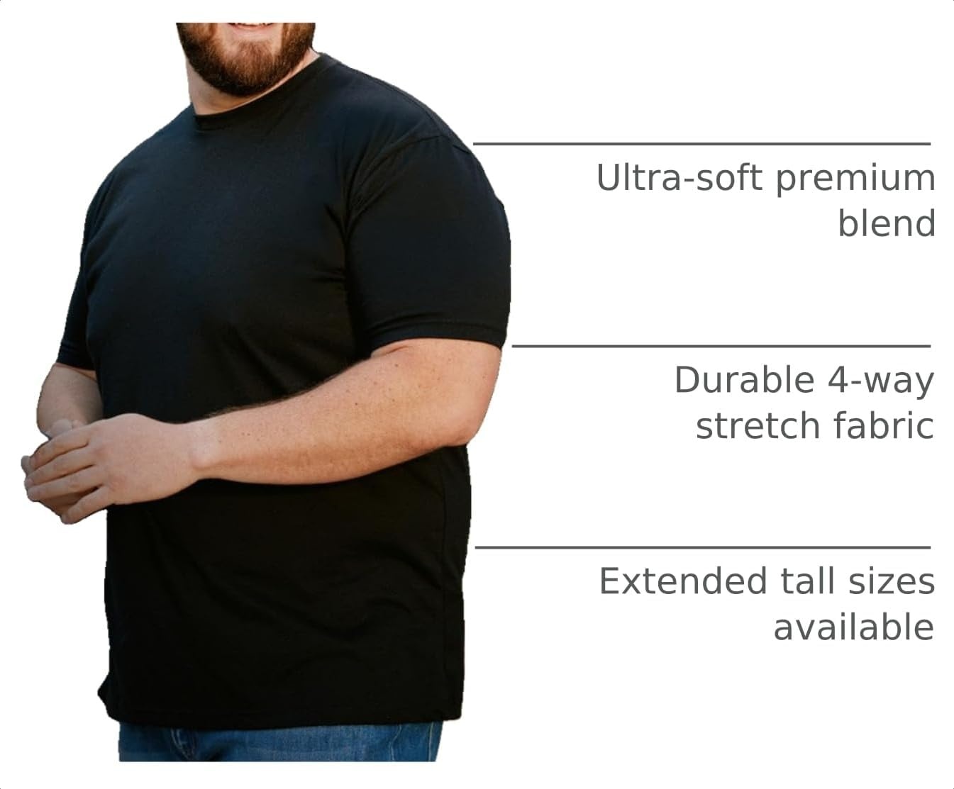 image:imageMens T Shirts Soft Cotton Crew Neck Athletic Fit Casual Tees S4XL3pack BlackNavyOlive Green