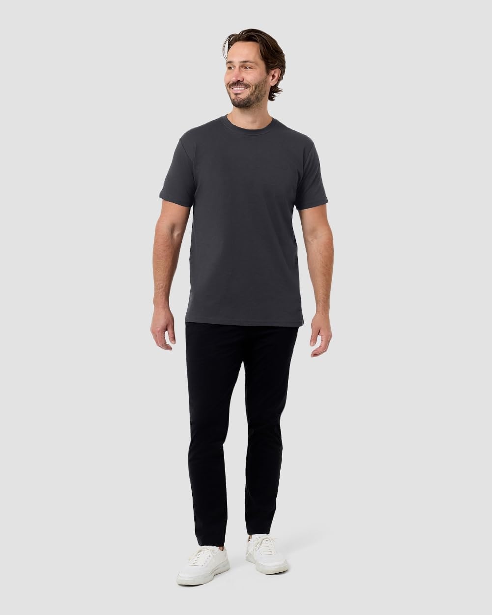 image:imagePima Cotton T Shirts for Men Luxury Soft Crew Tee S4XLCharcoal