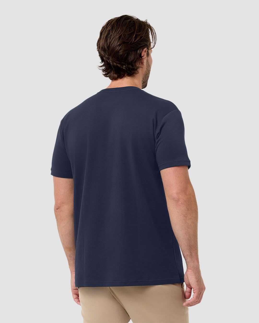 image:imagePima Cotton T Shirts for Men Luxury Soft Crew Tee S4XLNavy