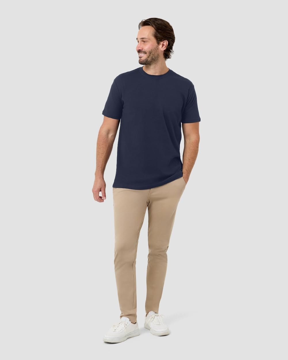image:imagePima Cotton T Shirts for Men Luxury Soft Crew Tee S4XLNavy