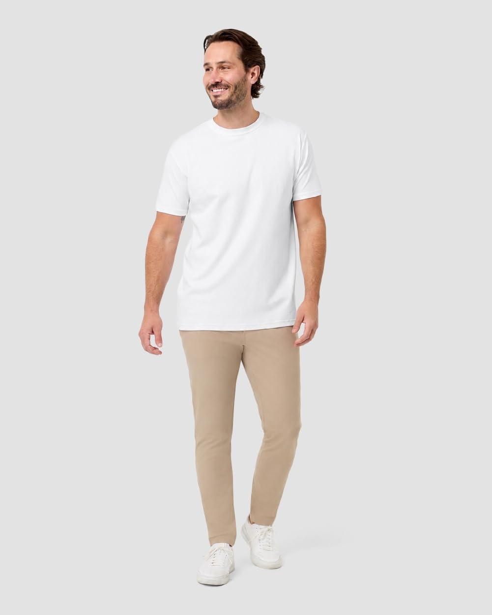 image:imagePima Cotton T Shirts for Men Luxury Soft Crew Tee S4XLWhiteWhiteWhite