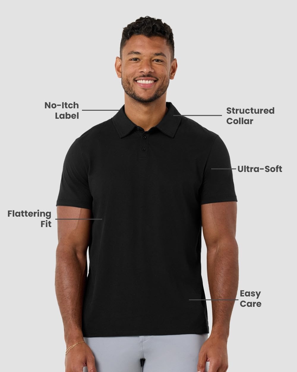image:imagePolo Shirts for Men Soft Cotton Slim Fit Short Sleeve Collared S4XLBlackBrownCharcoalIndigoNavy