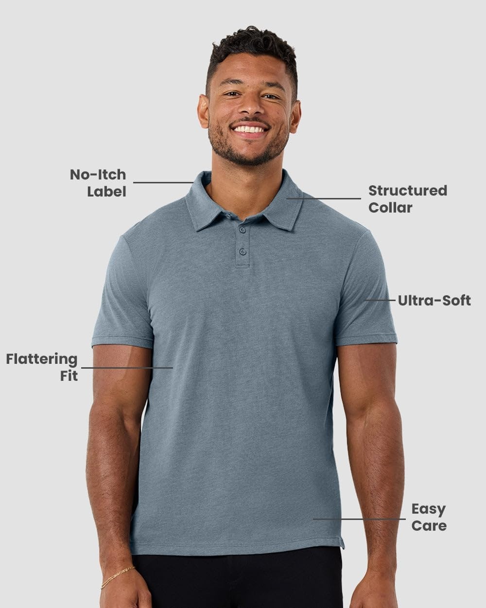 image:imagePolo Shirts for Men Soft Cotton Slim Fit Short Sleeve Collared S4XLIndigo Logo