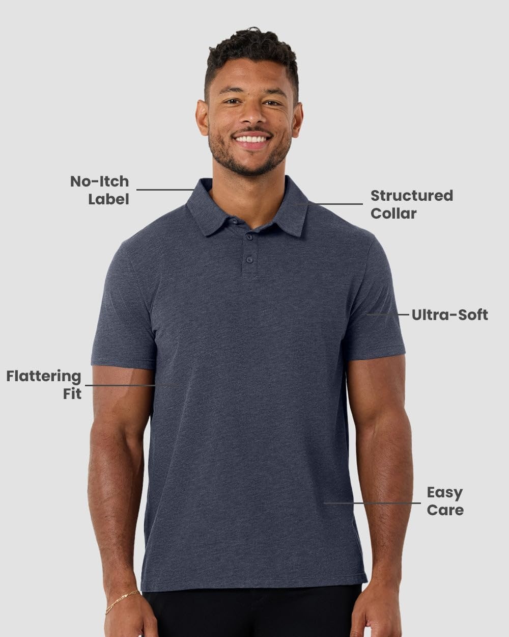 image:imagePolo Shirts for Men Soft Cotton Slim Fit Short Sleeve Collared S4XLNavy Logo