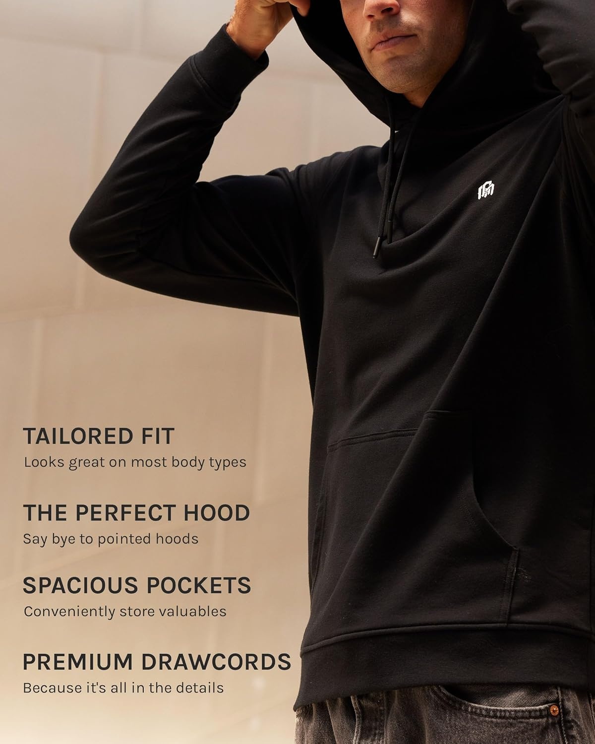 image:imagePullover Hoodie for Men Casual Cotton Blend Sweatshirt LightweightNonbranded Navy