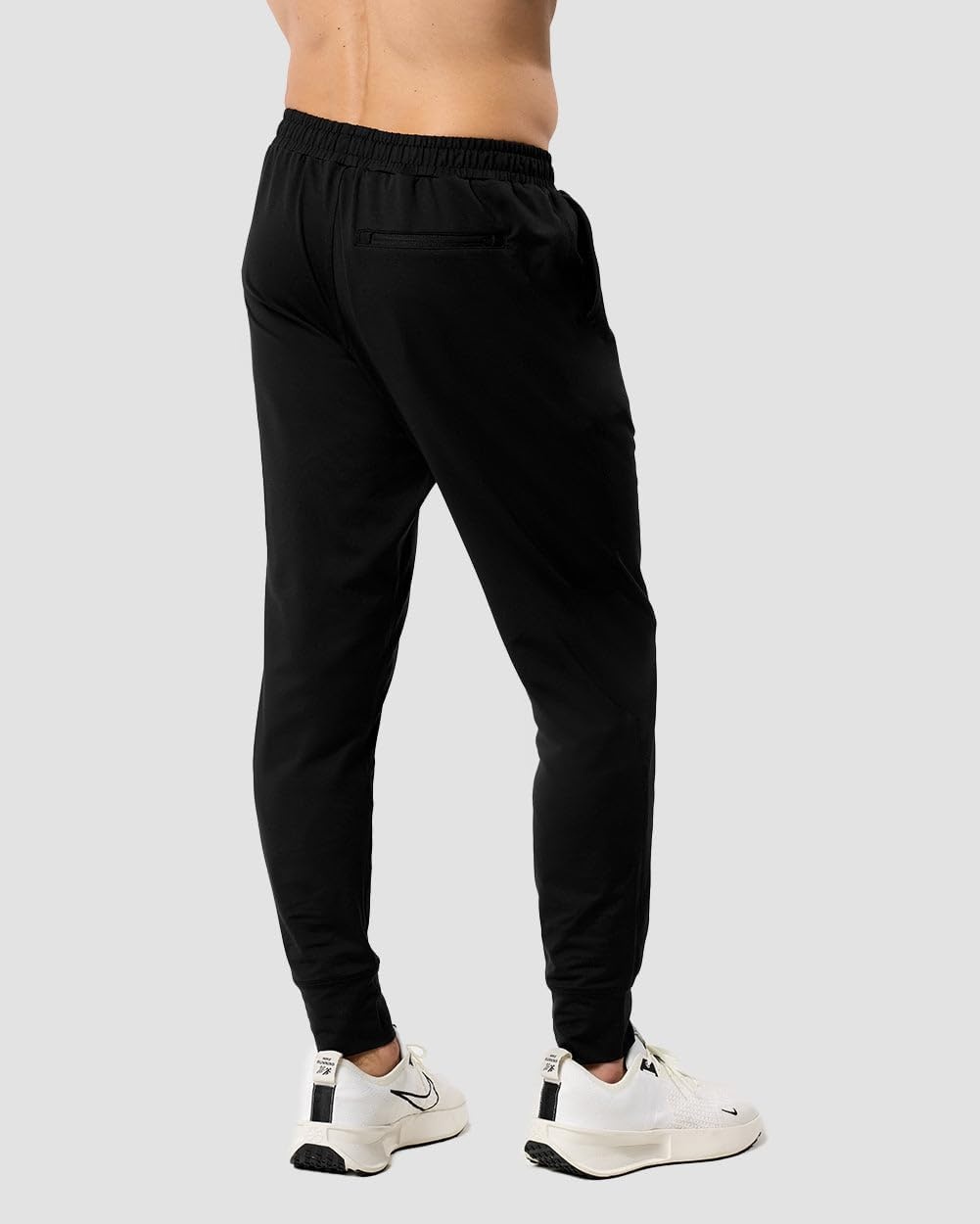 image:imageWorkout Joggers for Men Tapered Gym Pants Zipper Lightweight S4XLBlack