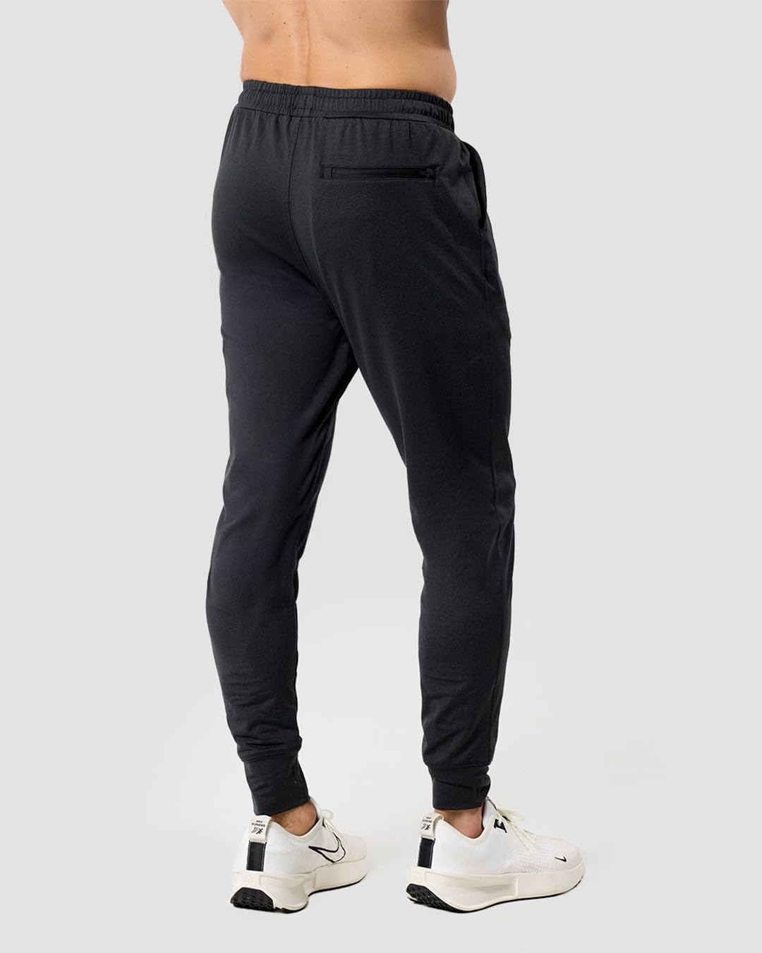 image:imageWorkout Joggers for Men Tapered Gym Pants Zipper Lightweight S4XLCharcoal