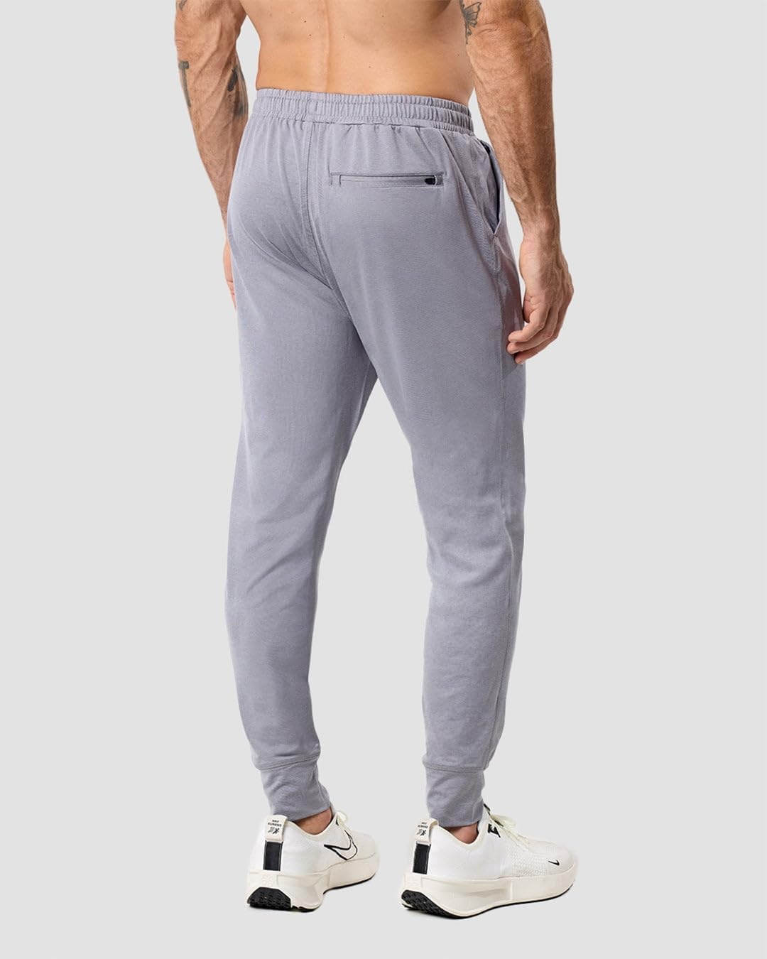 image:imageWorkout Joggers for Men Tapered Gym Pants Zipper Lightweight S4XLGrey