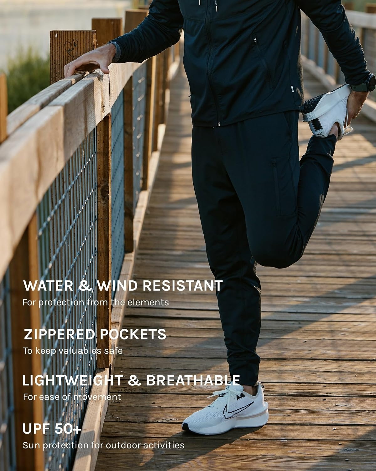 image:imageWorkout Joggers for Men Tapered Gym Pants Zipper Lightweight S4XLGrey