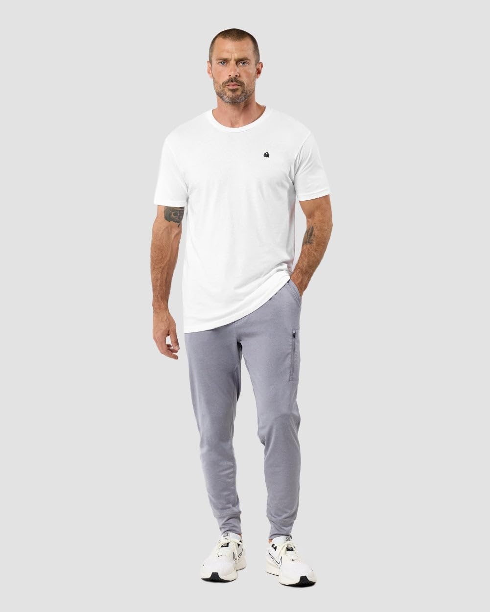 image:imageWorkout Joggers for Men Tapered Gym Pants Zipper Lightweight S4XLGrey