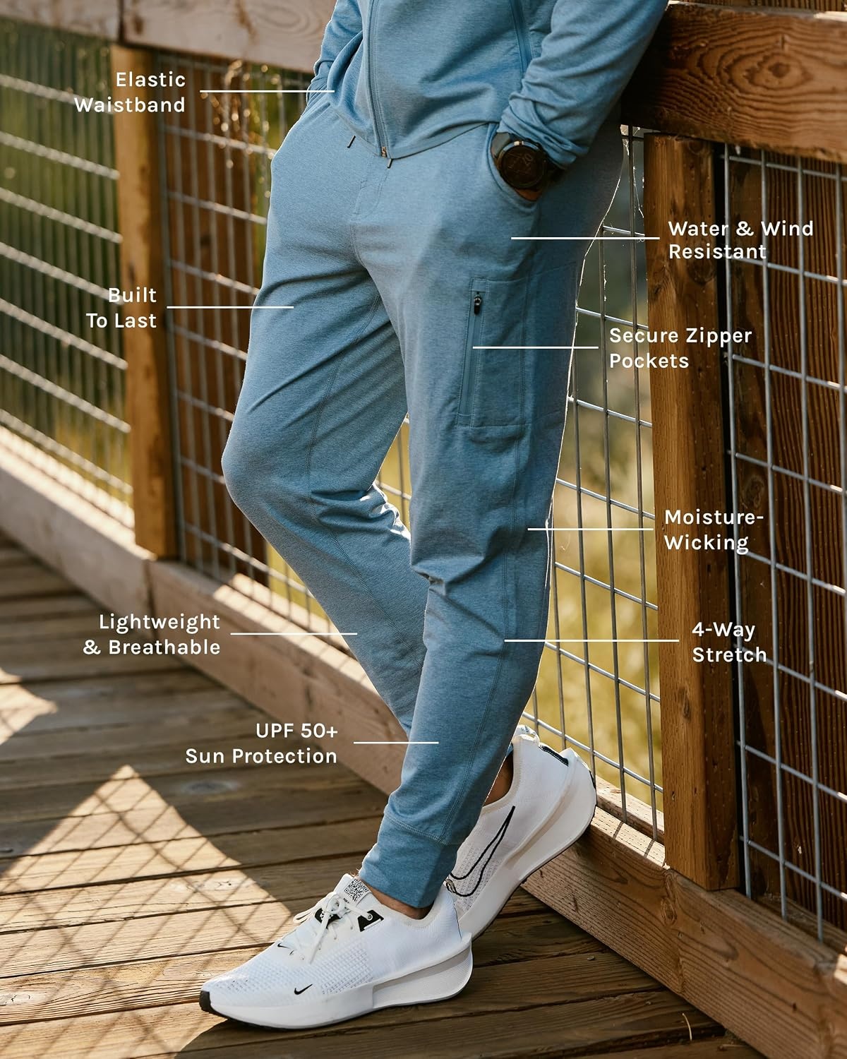 image:imageWorkout Joggers for Men Tapered Gym Pants Zipper Lightweight S4XLNavy