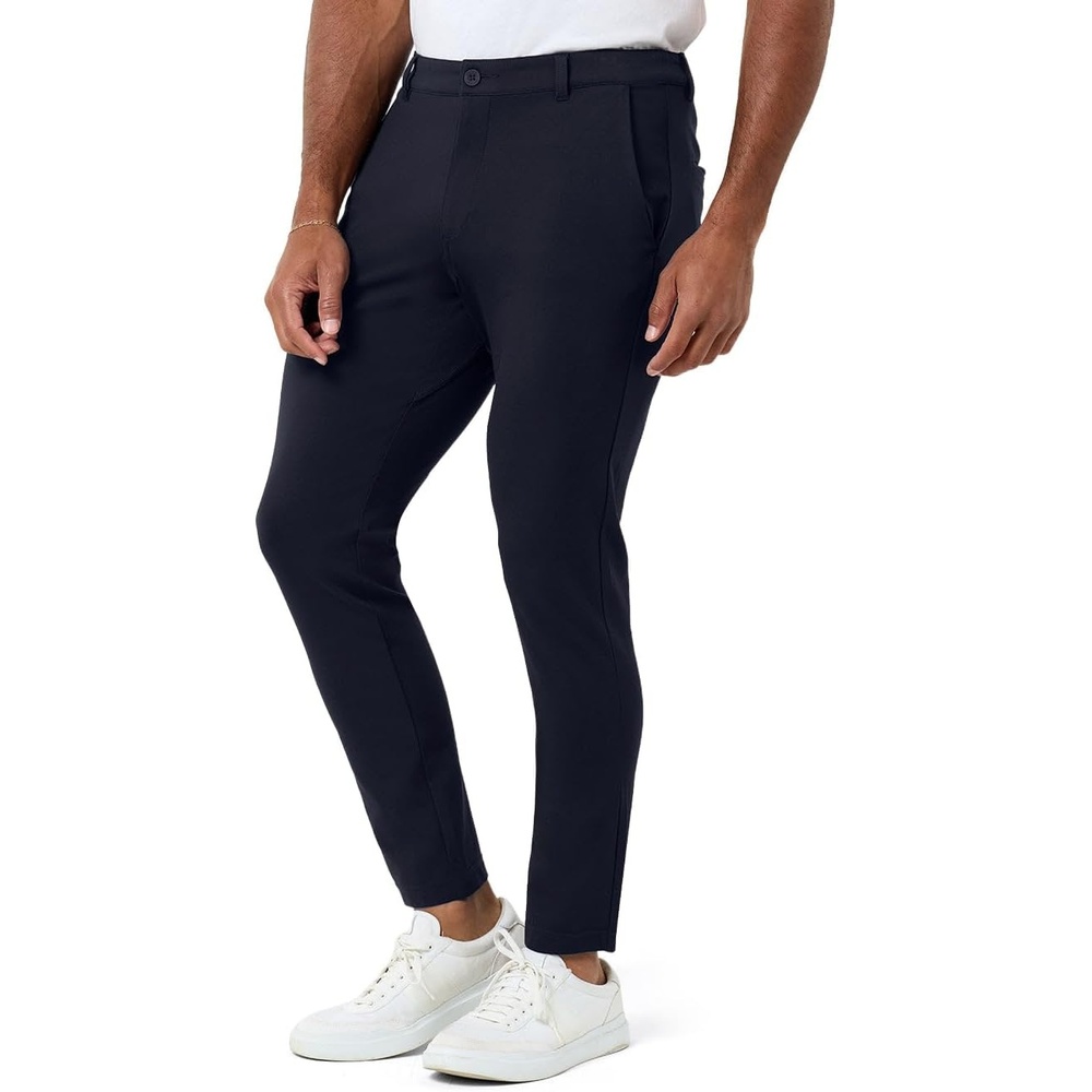 image:imageCasual Pants for Men Slim Fit Stretch Chino Tech Travel Pants TaperedMidnight Navy