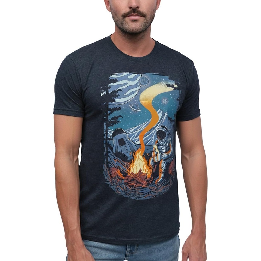 image:imageGraphic Tees for Men Cool Art Short Sleeve TShirts Soft Slim Fit S4XLCosmic Camp